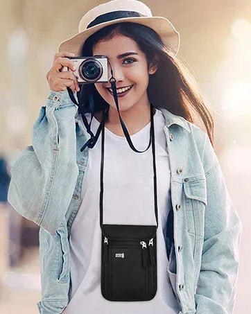 Pochette porte-passeport RFID pochette de voyage de cou