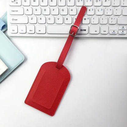 Étiquette de bagage cuir – Accessoire voyage élégant