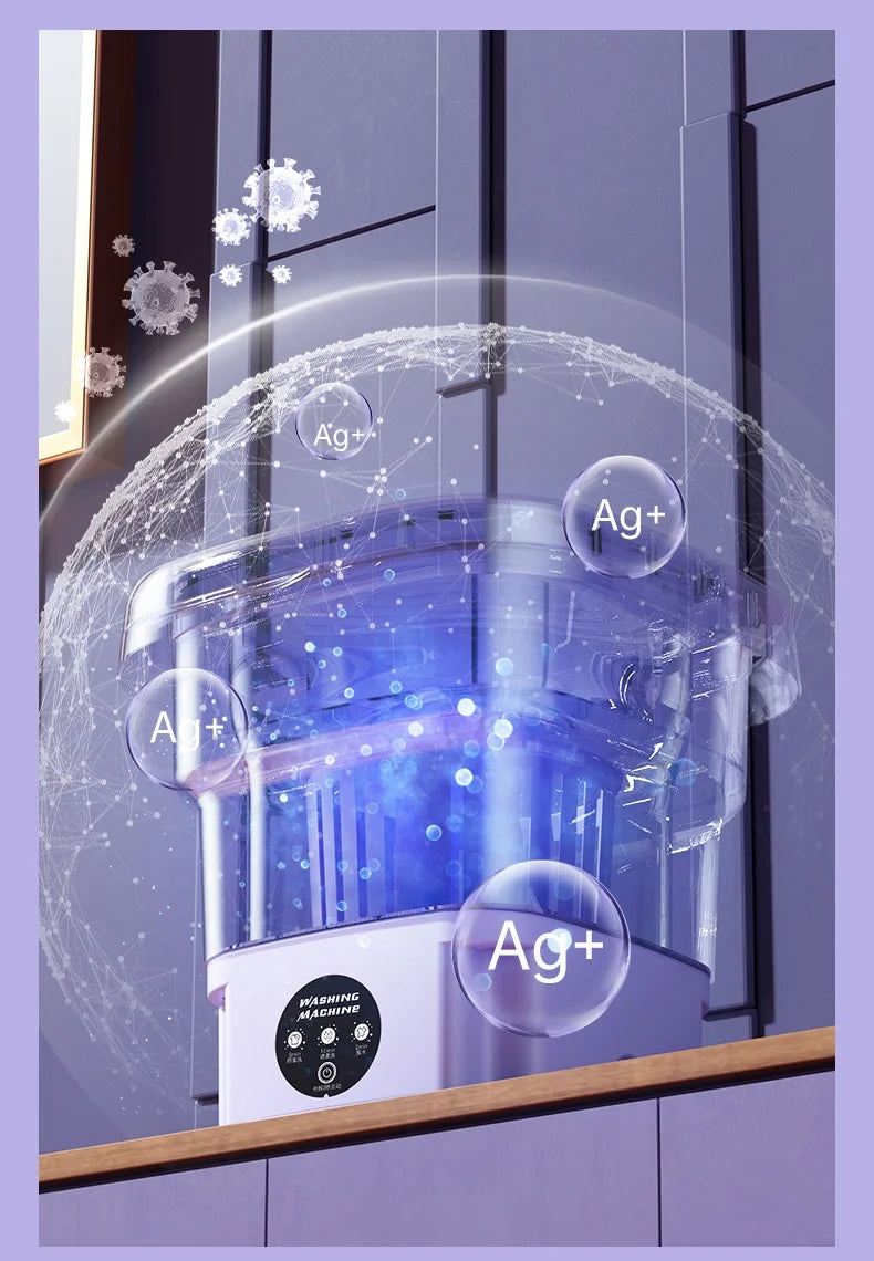 Machine à laver pliable Portable 8l