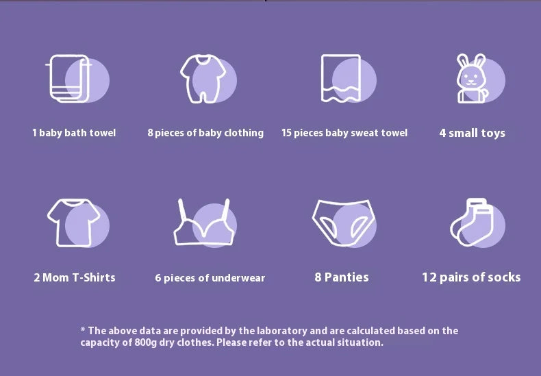 Machine à laver pliable Portable 8l