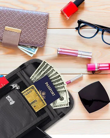 Pochette porte-passeport RFID pochette de voyage de cou