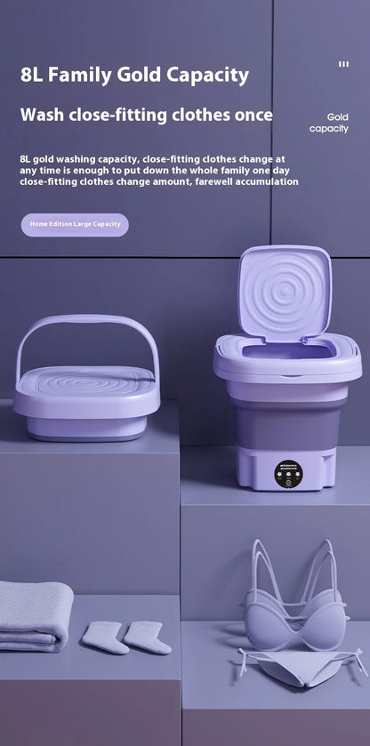 Machine à laver pliable Portable 8l