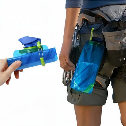 Bouteilles d'eau pliables de 700ml, flexibles et réutilisables, pour voyage et Camping